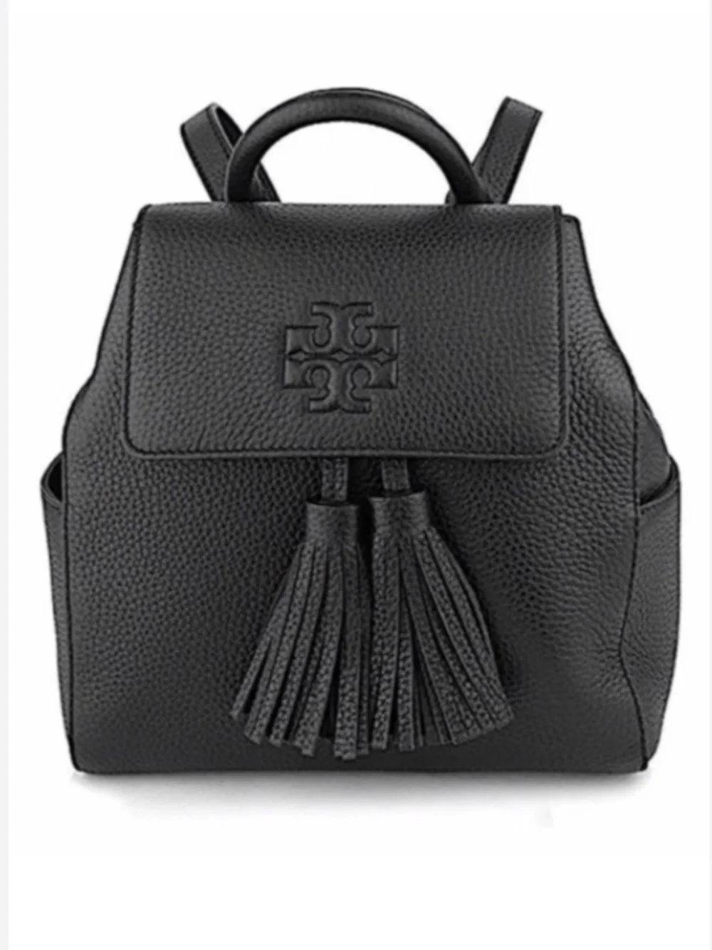 NWOT Tory Burch Thea Black Leather Backpack with Tassel